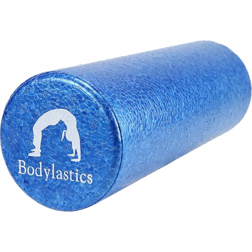 Image of Bodylastics High Density Foam Roller (45 x10cms) for Exercise, Back Pain, Deep Tissue Massage, Relief from Sore Muscles, Pre & Post Exercise Fitness Workout Sessions