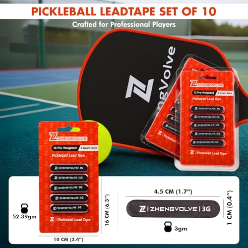 Pickleball Lead Tape Pack of 10, Extra Strong Adhesive, 3g Weighted Edge Guard Strips, Waterproof Pickleball Lead Tape Strips, Enhance Power, Swing & Paddle Balance, Black - Image 6