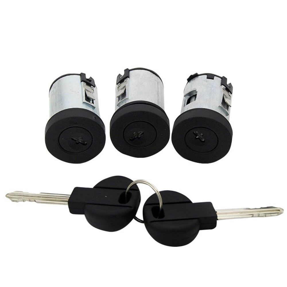 Car Door Lock 9170.AY 4162C9 Compatible with Fiat for Scudo 1995-2007 for ULYSSE 1994-2002 Door Lock Barrel Set(3pcs Barrel)