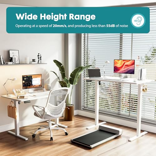 Image of Electric Standing Desk, 40 Inch Height Adjustable Sit Stand Up Desk, Computer Workstation Home Office Gaming Rising Table with Memory Preset Splice Board, White