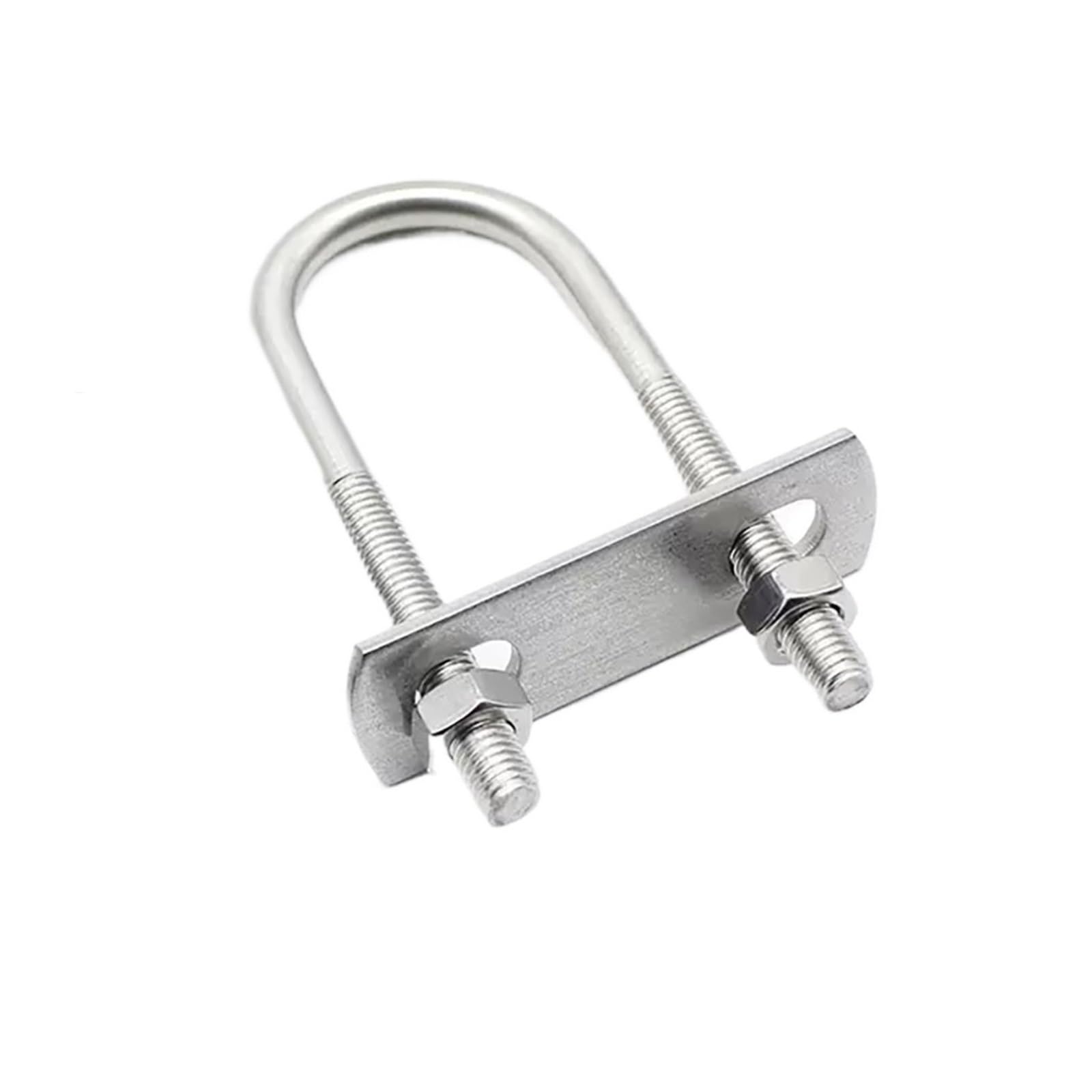 Graiting 1Set M8x108x135 1/2Set 304 Stainless Steel Extended U-Shaped Screw/U-Shaped Pipe Clamp With Baffle/U-Shaped Bolt/Square Hoop/Horseback Hoop