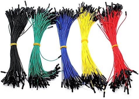 Elementz Engineers Guild Pvt Ltd FF_25_PACK_JUMPER_WIRE Engineers Ff_25_Pack_Jumper_Wire 25 Pieces Pack of Female to Female Dupont Jumper Wire Connector Bundle 1P-1P F/F 2.54mm, Set of 25,