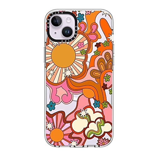 Coque iPhone 14 Plus transparente Casetify au look rétro pour styliser vos tenues de festival