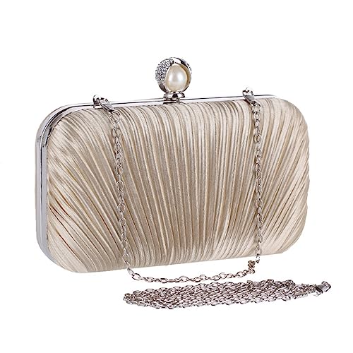 Sac de soirée plissé en strass pour dîner de gala élégant - 2