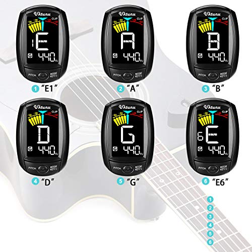 Accordeur de Guitare Electrique Uktunu A3-CS Tuner 360 Degrés Rotation Digital Ecran en Couleur LCD Violon Ukulélé Guitare Classique Folk Mandoline Banjo Chromatique à Pince Debutant Mélomane - Les Beatles, Paul McCartney, John Lennon, RIngo Starr, George Harrison Accordeur de Guitare Electrique Uktunu A3-CS Tuner 360 Degrés Rotation Digital Ecran en Couleur LCD Violon Ukulélé Guitare Classique Folk Mandoline Banjo Chromatique à Pince Debutant Mélomane – Image 5