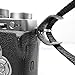 Foto&Tech Leather Protector Cover Pad and Lug Ring Camera Strap Triangle Split Hook Compatible with Fujifilm Lecia Nikon Canon Sony Olympus Pentax Panasonic SLR RF Mirrorless Camera (Black, 1 Pair)