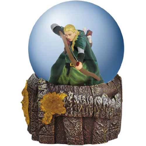 Westland Giftware Light-Up Water Globe Figurine, 100mm, Lord of The Rings Legolas in Battle