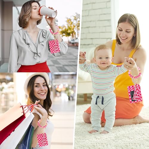 Image of KNGITRYI Wristlet Wallet for Women,RFID Keychain Wallet with Beaded Strap