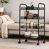 panier tournant pour meuble cuisine - Montée sur roulettes pivotantes : Facile à déplacer selon les besoins ou à glisser entre deux meubles