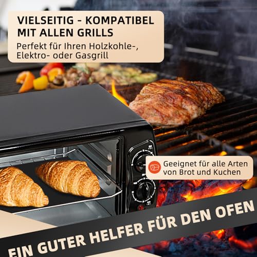 HAOCEE Grillmatte für Gasgrill, 5er Set 40x32 cm Antihaft Grillmatten Wiederverwendbar Backpapier Backmatte, PFOA-Frei Teflon BBQ Grillmatte Gasgrill Zubehör, Geeignet für Holzkohle, Gasgrill, Grill