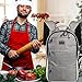 BOOBIKCHEF Knife Bag and Chef Backpack for Knives, Kitchen Tools, Durable Culinary Knife Backpack with 23 Padded Pockets, Knife Backpack and Waterproof Chef Bag, Knife Bags for Chefs in Grey (Fine)
