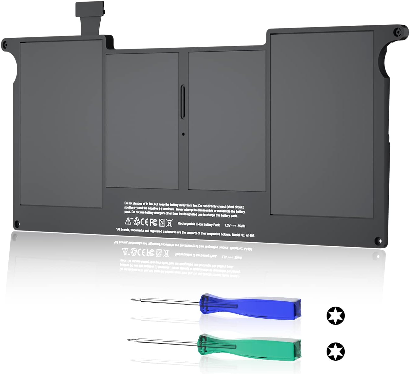 A1465 Battery, A1406 A1370 A1495 Replacement Battery for Laptop MacBook Air 11 inch (Mid 2011 2012 2013 Early 2014 2015 Version) - High Performation [39Wh/7.6V/5100mAh]