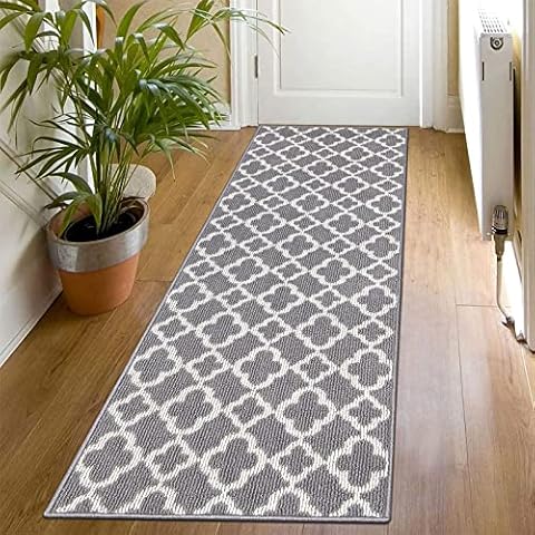 Alfombra de Pasillo Larga Gris SHACOS 60x180cm Cover
