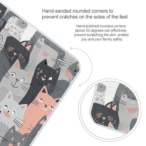 Báscula digital de baño con diseño de gatos grises miniatura 4