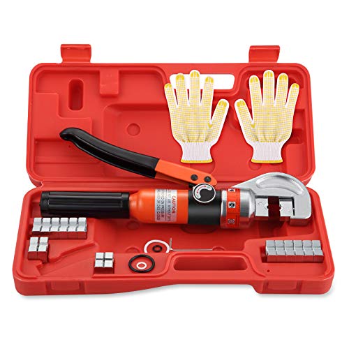 Big Sale Hydraulic Cable Crimper Hand Tool for 1/8, 3/16 Stainless Steel Cable Railing Fitting Heavy Duty Head 9 Dies - Wire Swaging Kit 10 Ton Best Promo Hydraulic Cable Crimper Hand Tool for 1/8, 3/16 Stainless Steel Cable Railing Fitting Heavy Duty Head 9 Dies - Wire Swaging Kit 10 Ton