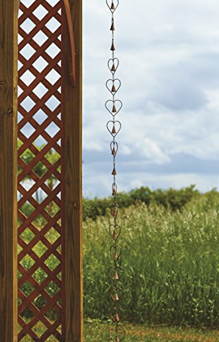 Ancient Graffiti RC-HRT-IR 10,2 x 244,8 x 10,2 cm geflammte Kupfer-Herz-Regenkette – mehrfarbig