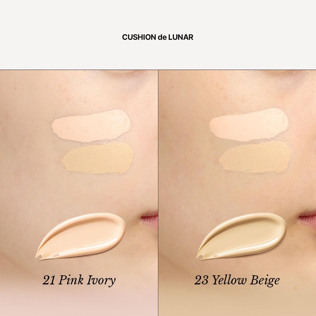 [Paris] Kissen mit Punkt, Excellence Cushion Foundation – 23 mittelbeige, lange Lebensdauer, modulare Abdeckung, leichte und atmungsaktive Textur, feuchtigkeitsspendende Helligkeit