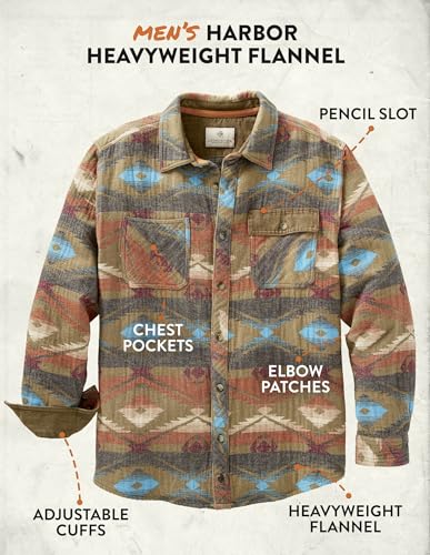 Legendary Whitetails Men's Heavyweight Flannel Shirt Long Sleeve Button Up 100% Cotton4