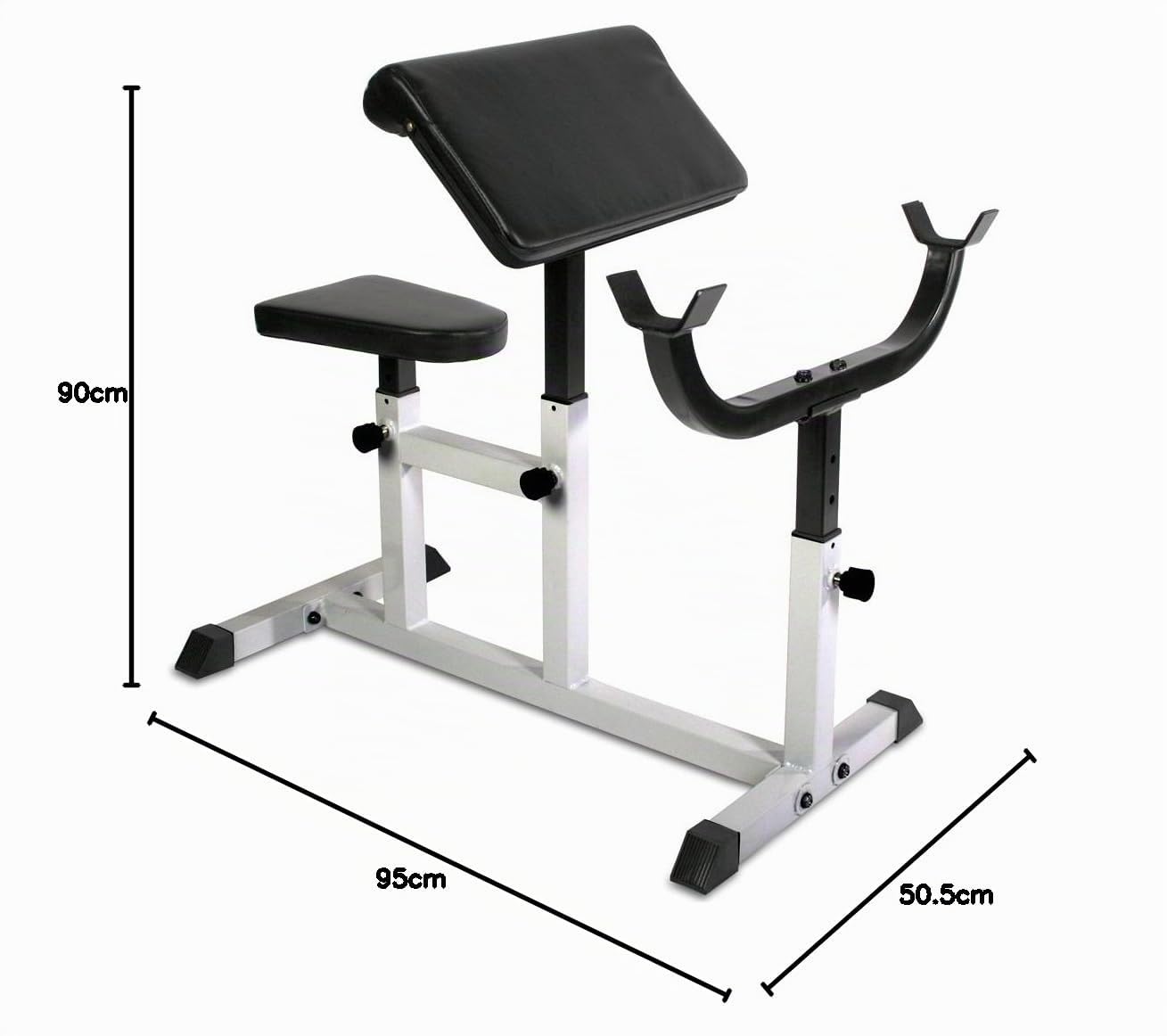 Physionics Hntlb09- Banco Di Biceps Curl Con Braccioli E Seduta Regolabili