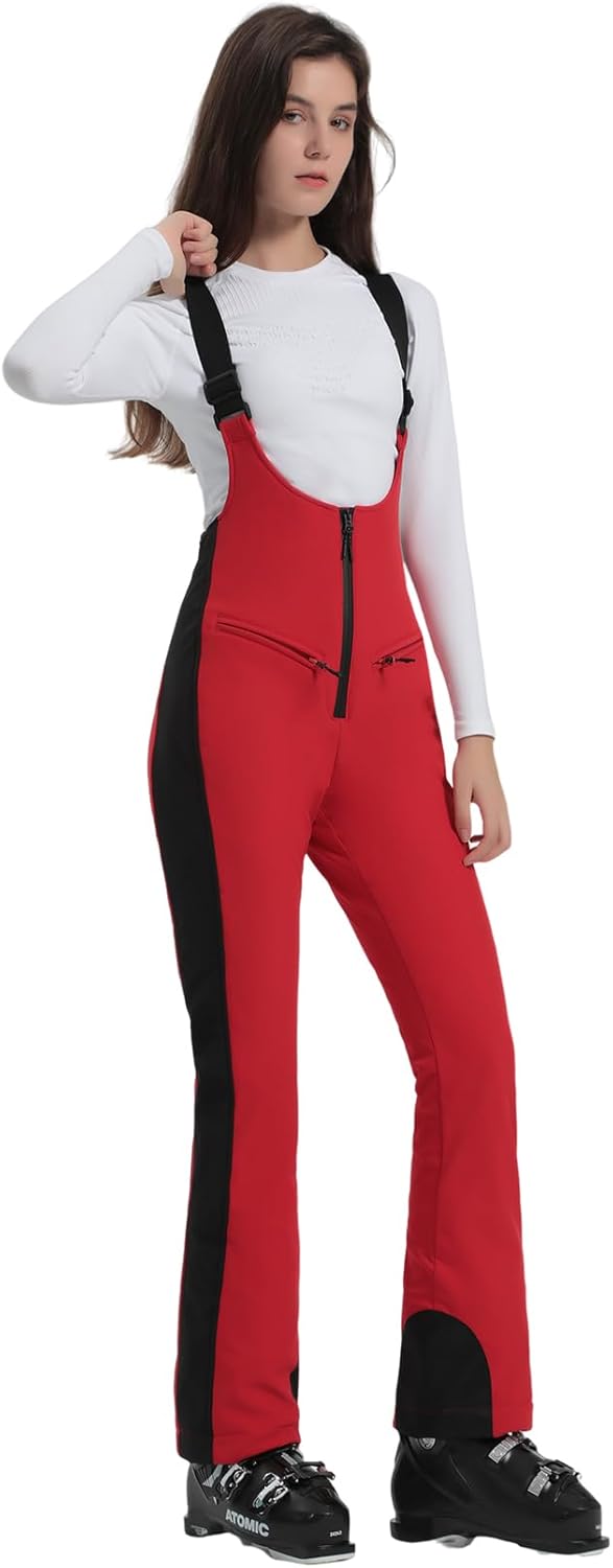 GSOU SNOW Women Ski Bib Pants Snow Overalls Snowboard Waterproof Windproof Insulated Slim Winter Warm High elasticity - Image 2