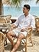 JMIERR Mens White Shorts 5 inch Casual Linen Fashion Lightweight Drawstring Summer Vacation Beach Cotton Shorts with Pockets, S, 0 White