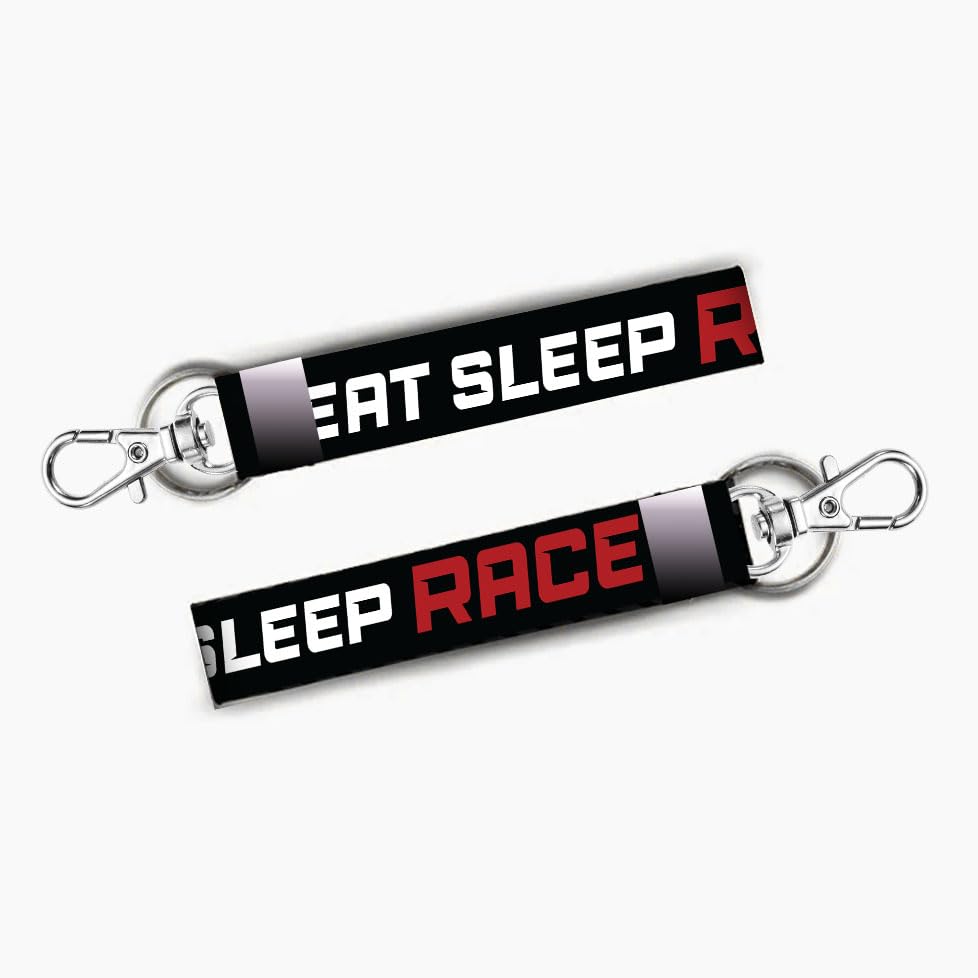 Eat Sleep Race 7 inches Bike Riders Printed Lanyard Keychain Tag Holder For All Bikes Cars Rider Boys Girls Keychains Tag Holder (Pack of 1) KEYLANYARD-image-46