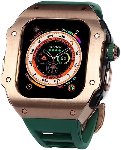 Correa de goma para Apple Watch Ultra 49mm con bisel de aleación protector de alta resistencia
