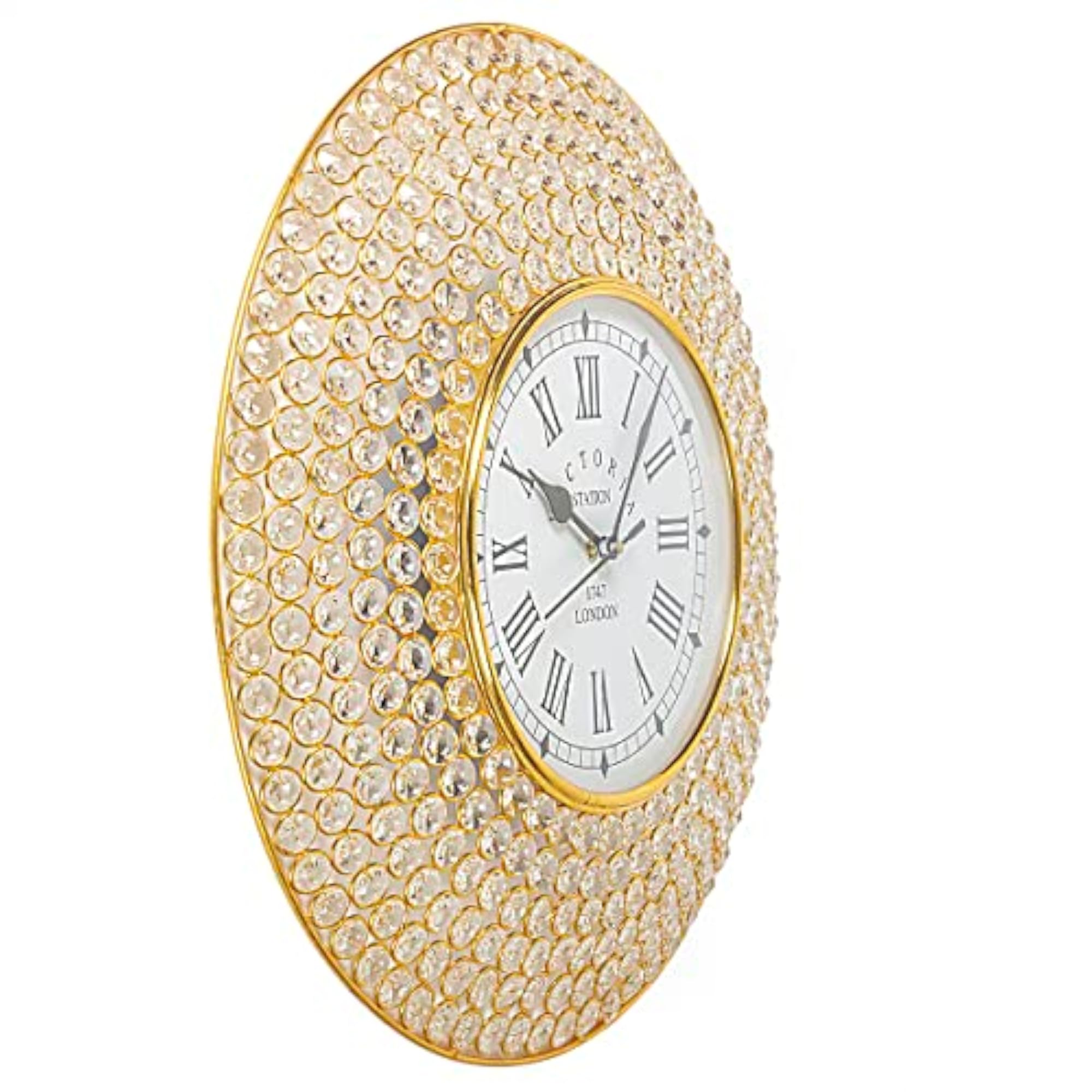 Metal and Crystal Work Abstract Wall Clock