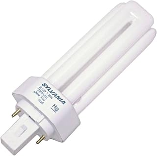 SYLVANIA DULUX 26W T4 Triple Compact Fluorescent Lamp with 2-Pin Base, 2700K, 82 CRI, Frosted Finish - 1 Pack (20454)