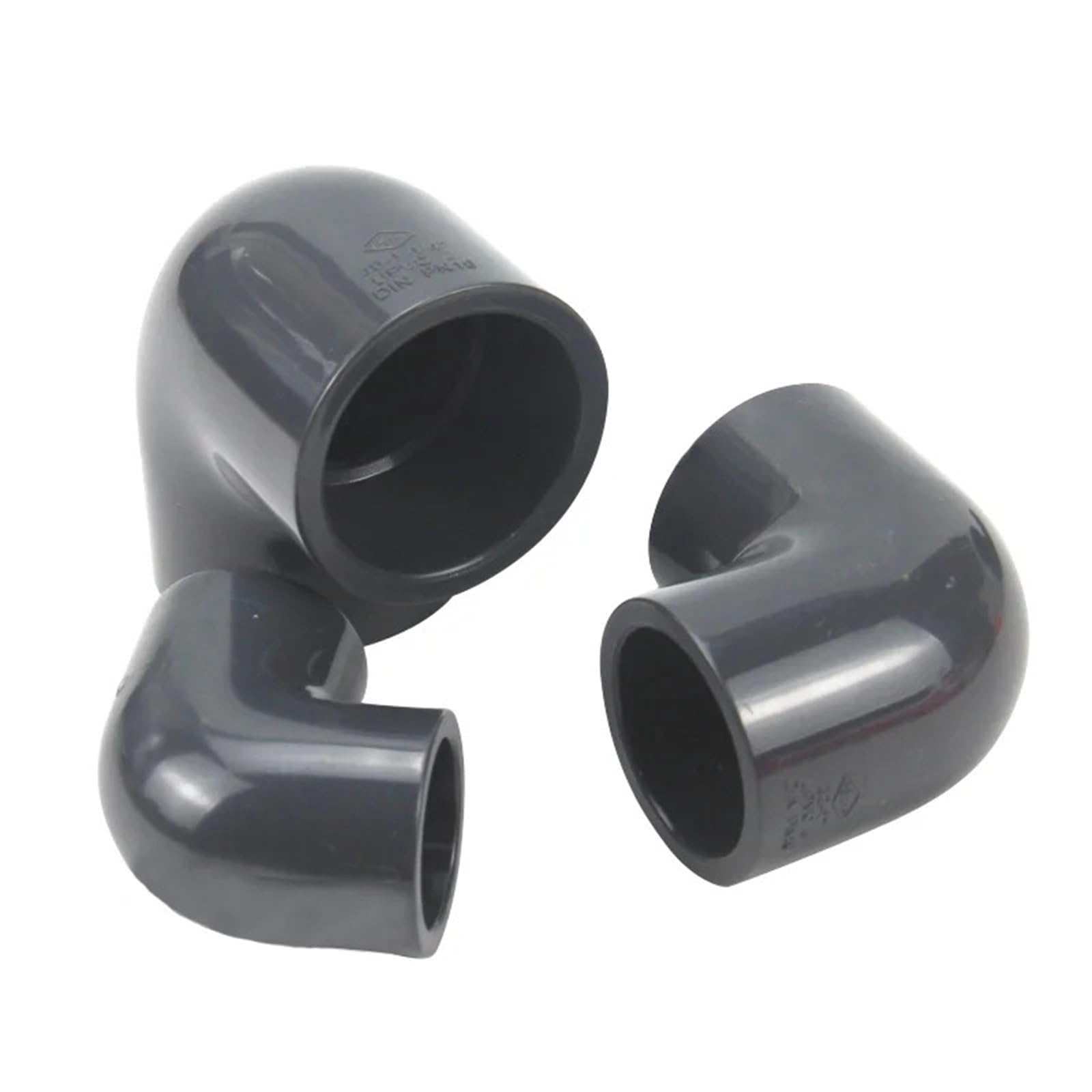 Codo Pvc Conector De PVC Gris Y Negro, Juntas De Codo De PVC, Herramientas for Peceras, Conectores De Tuberías De Agua for Riego De Jardín, 1 Uds.(110mm)
