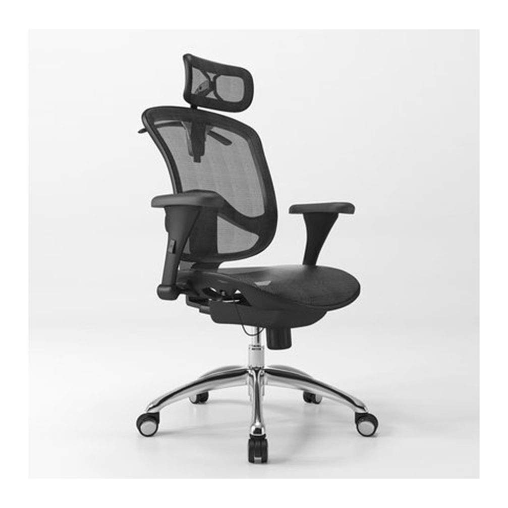 GGHHQ Boss Office Supplies Office Chair, Computer Desk and Chair for Conference Room, Home Office with Armrests, Ergonomic Waist Support Comfortable Mesh Task Chair, Black