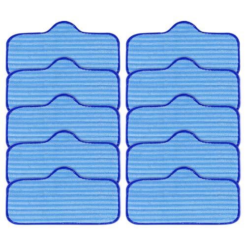 KEEPOW 10 Pack Microfiber Mop Pads Compatible with Dupray Neat Steam Cleaner McCulloch MC1275 and Steamfast SF-275/SF-370
