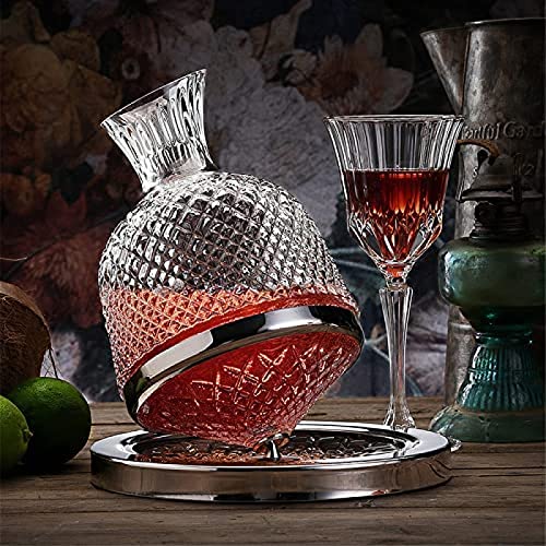 Jarra decantadora de vino, aireador de vino tinto y respirador, recipiente de vidrio transparente sin plomo para los amantes del vino