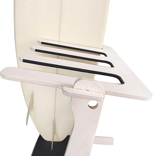 Miniatura 7 de Grassracks Estante vertical independiente de madera de abedul  4 tablas de surf, tablas de wakeboards  4 soportes de guitarra (4 tablas o guitarras,