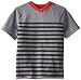 C-Life Group Little Boys' V-Neck Short Sleeve Roller Printed Stripe