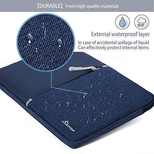 Image of MOCA 360 Protection 10.5-11 Inch Tablet Sleeve Case Bag for iPad 10.2'' /Ipad Air 4 10.9 Inch /Ipad Pro / 9.7 inch Ipad, Surface Go /Surface Pro, Galaxy Tab 10.5 /Xiaomi Pad 5 (9.7-11 Inch, Navy)