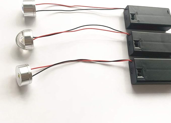 YIXISI 10 PCS 2×1.5V 3V AA Battery Holder Case, Plastic Battery Storage Box with Case Cover, ON/OFF Switch and Wire Leads, Black