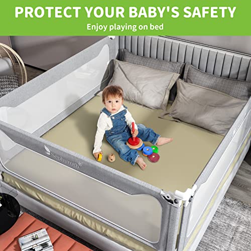 Sephyroth Bed Rails For Toddlers, Upgrade Height Adjustable Baby Bed Rail Guard Specially Designed For Twin, Full, Queen, King Size - Safety Bed Guard Rails For Kids 1 Side:59"(L) ×27"(H) #TOP6