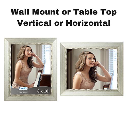 Icona Bay 8X10 Picture Frames (Silver, 3 Pack), Baroque Style Photo Frames 8 X 10, Wall Mount Or Table Top, Regency Collection #TOP2