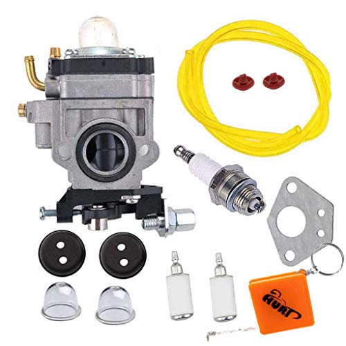 HURI Carburetor 300486 for Earthquake E43 E43WC E43CE Auger MC43 MC43E MC43CE MC43RCE MC43ECE Tiller MD43 WE43 WE43E WE43CE Edger Carburettor with Repower Tune Up Kit