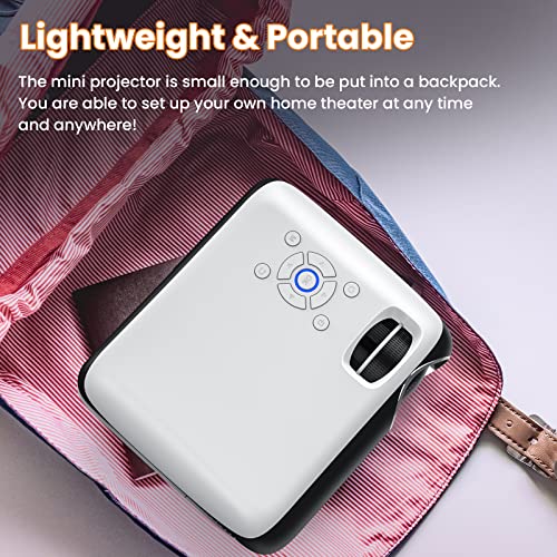 Happrun Projector, Native 1080P Bluetooth Projector With 100''Screen, 9500L Portable Outdoor Movie Projector Compatible With Smartphone, Hdmi,Usb,Av,Fire Stick, Ps5 #TOP5