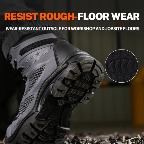 Image of Steel Toe Boots for Men Work Indestructible Safety Boots