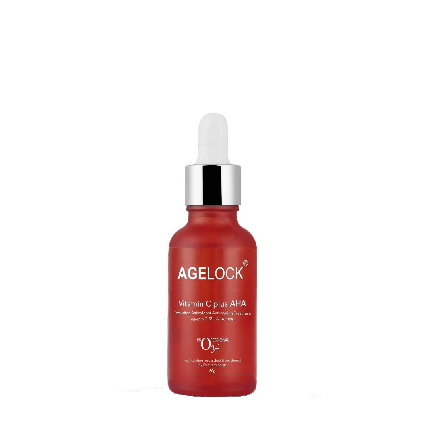 O3+ Agelock Vitamin C AHA Serum For Face Exfoliating, Antioxidant, Anti