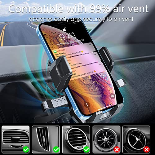 Suyraki Phone Mount For Car Vent Military-Grade Protection Universal Air Vent Car Mount Hands Free Car Phone Holder Mount Compatible With Iphone & Other Cellphone #TOP2