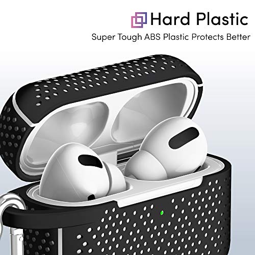 TALK WORKS Capa para AirPods Pro com chaveiro – Capa protetora rígida de silicone para AirPods – Cap