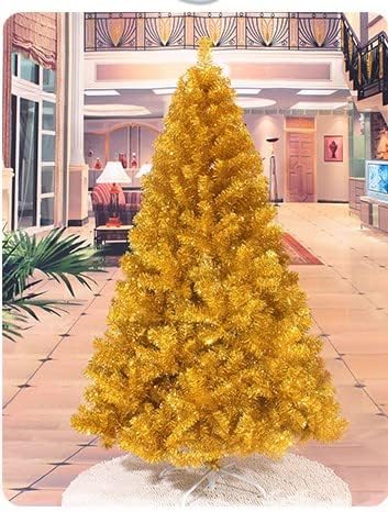 Christmas Tree Christmas Day Decorative Metal Stand Easy to Assemble 4ft/5ft/6ft/7ft/8ft (Colour: Gold, Size: 8ft/240cm) (Gold 7ft/210cm) (Gold 4ft/120cm)