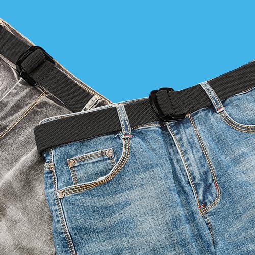 Mens Belts Plus Size Canvas Double D Ring Black Fabric Cloth All Size 39inch to 75inch3