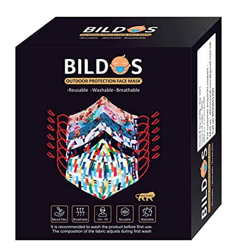 Image of Bildos Cotton Flower & Crystal Printed Cloth Without Valve Super Breathable Reusable Women's & Girl's Face Mask with Adjustable Ear Loop (Multicolour) - Pack of 12