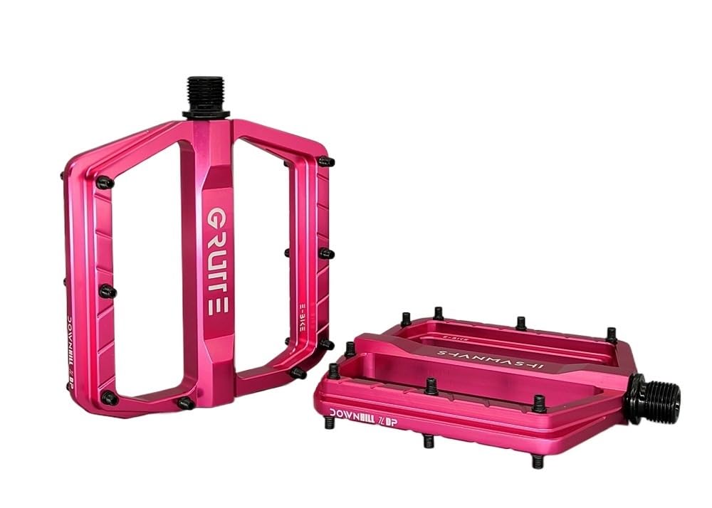 JIASHUNHE Bike Pedals Mountain Bike Comfort Pedal Bearing Bicycle Flat Aluminum Alloy(Pink)
