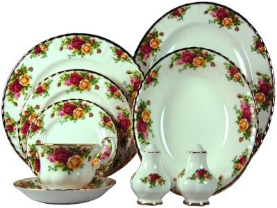 Royal Albert Old Country Roses 24 -Piece Dinnerware Set With Rose Chintz Accent Salad Plates, Service for 4